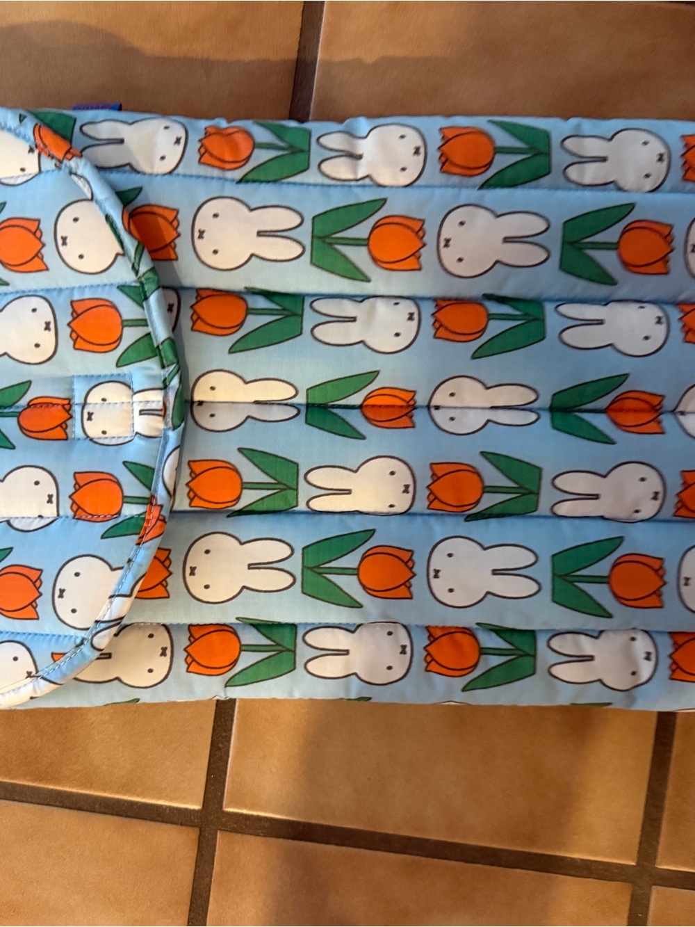 Miffy Blue Bunny & Tulip Print Laptop Sleeve